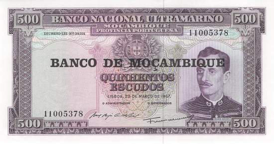 Mosambik p118 500 Escudos 1976